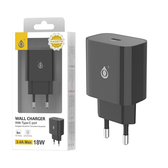 OnePlus Adapter NA0273 with Type C Port 3.4A 18W Black